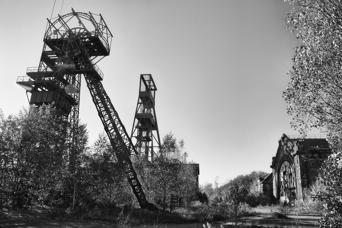 Les chevalements sur le carreau de mine